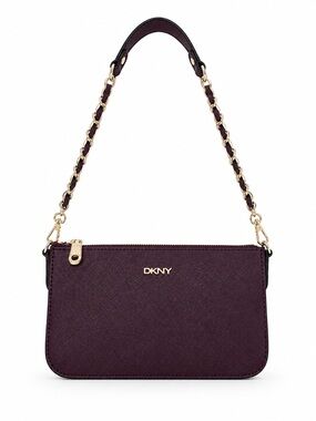 DKNY Saffiano Leather Shoulder Bag Baguette Purse